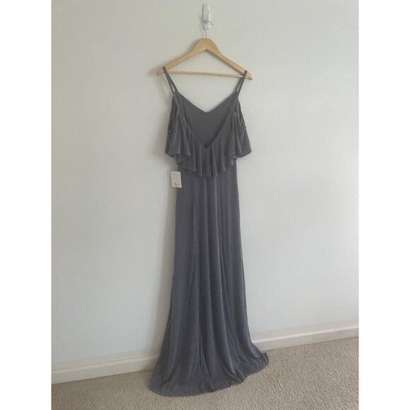 Show Me Your Mumu Dress Womens Small Renee Maxi Ruffle Dancing Queen Shine Smoke - Picture 8 of 12